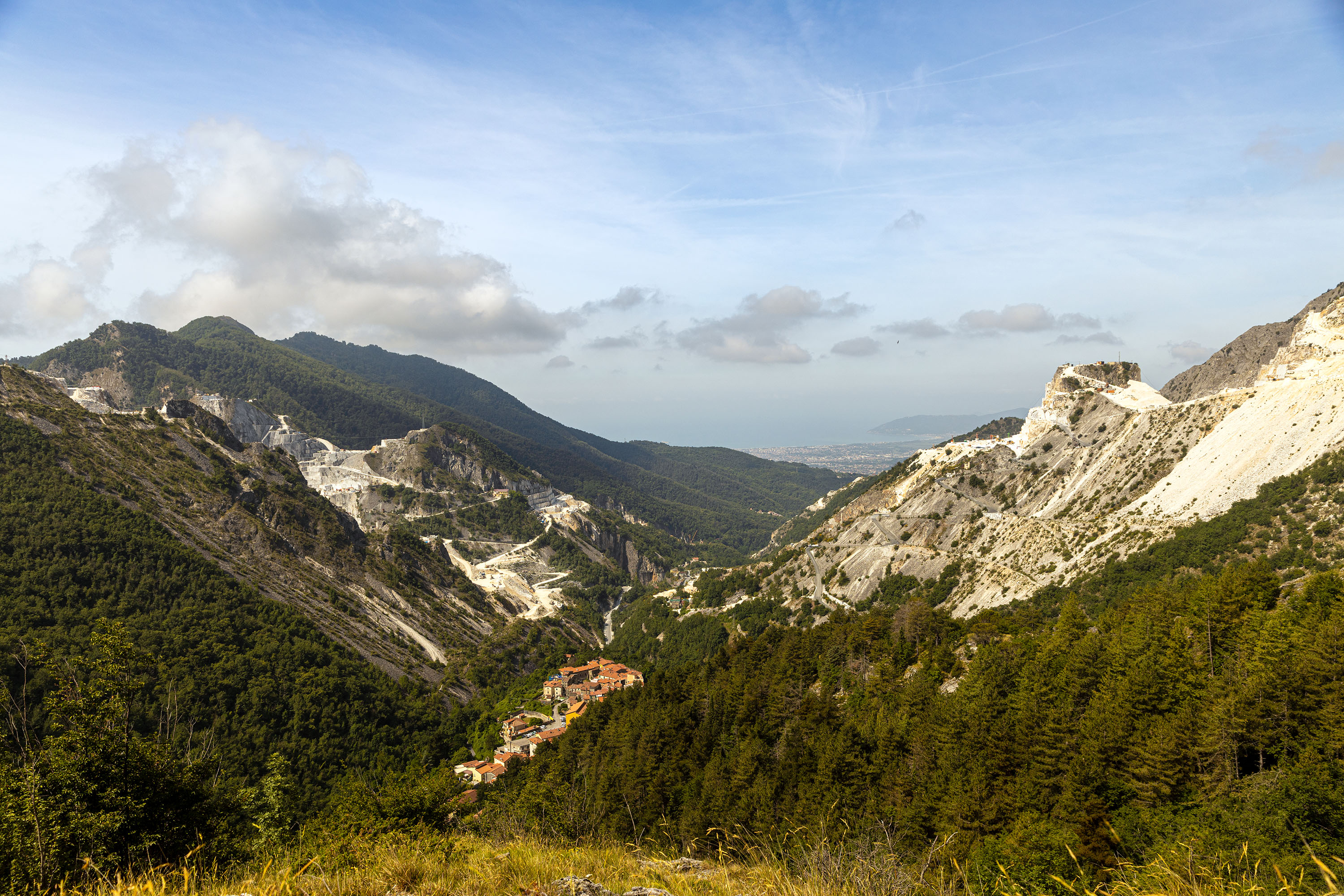 Blick in die Steinbrüche von Carrara